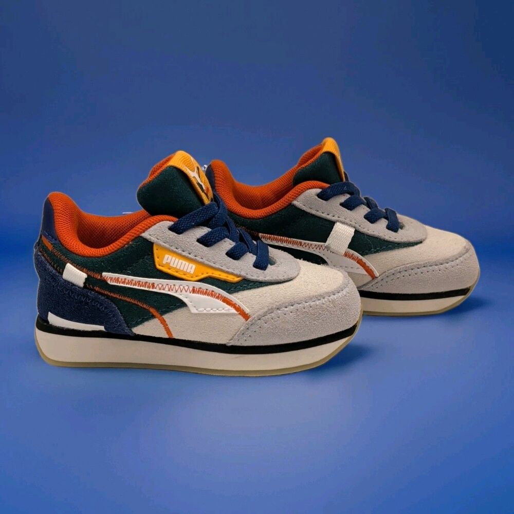 PUMA R78 Kids Low Top Lace-Up Sneaker Colorblock US 6C EU 22 390590-01